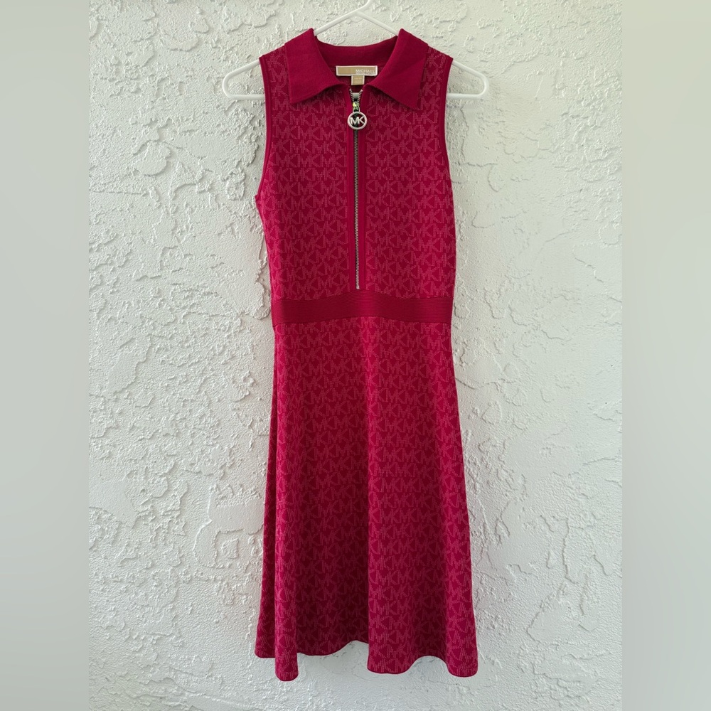 Michael Kors Crimson Patterned Dress